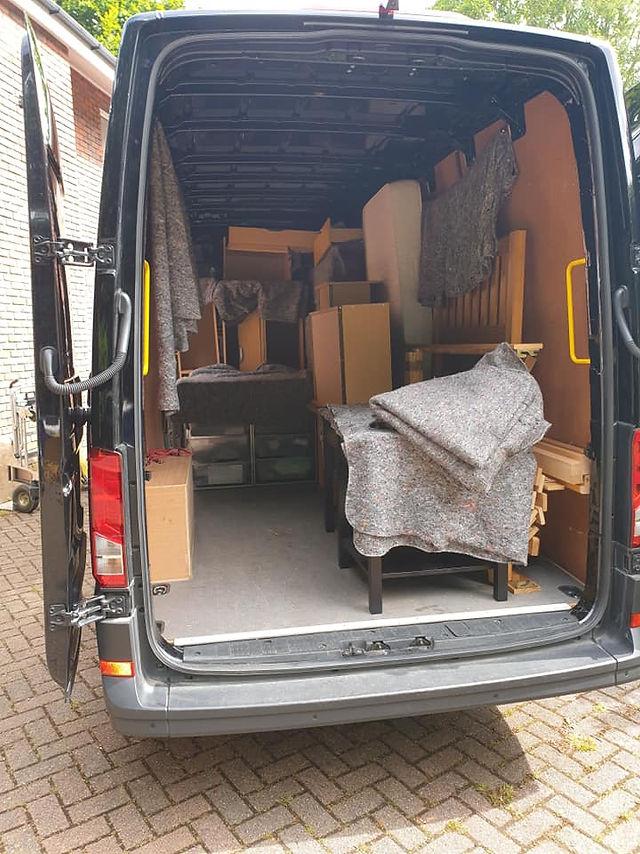Professional removals van loaded and ready